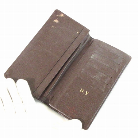 ルイヴィトン LOUIS VUITTON ダミエ エベヌ 長財布 ポルトカルト  