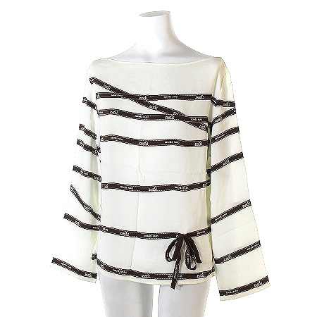 エルメス HERMES タグ付き カットソー 長袖 プルオーバー シルク 100  