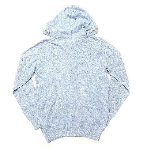 B Y ユナイテッドアローズ Beauty Youth ビューティー ユース パーカー ニット Linificio リネン 麻 長袖 ダブルジップ 無地 水色 S アウター メンズ 0 ベクトルパーク