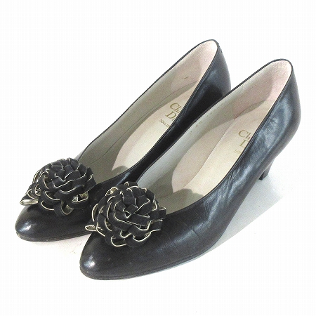 クリスチャンディオール Christian Dior パンプス フラワー 花
