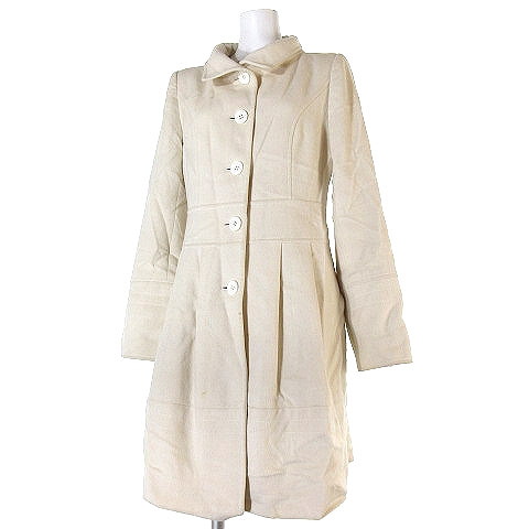 ビアッジョブルー Viaggio Blu コート ステンカラー 長袖 アンゴラ ウール混 無地 白 2 アウター レディース 0 ベクトルパーク