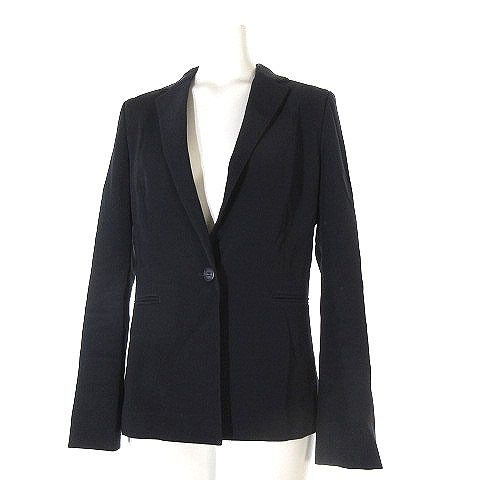 プラステ Plst 18ss ジャケット バックサテン ストレッチ テーラード 1b 背抜き 無地 ネイビー S アウター レディース 0 ベクトルパーク