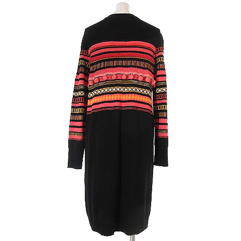 ポールスミス PAUL SMITH PS 18AW ニット ワンピース 長袖 フリンジ 