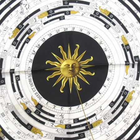 エルメス シルク DIES ET HORE 星座スカーフ エルメス HERMES/スカーフ カレ90 占星術 DIES ET HORE ブラック