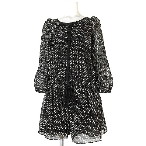 ジルスチュアート Jill Stuart オールインワン ロンパース ショートパンツ 11aw 水玉 ドット リボン シフォン 七分袖 黒 2 Ibs レディース 0 ベクトルパーク ジルスチュアート Jill Stuart オールインワン ロンパース ショートパンツ 11aw 水玉 ドット リボン シフォン 七分袖 黒 2 Ibs レディース 0 ベクトルパーク