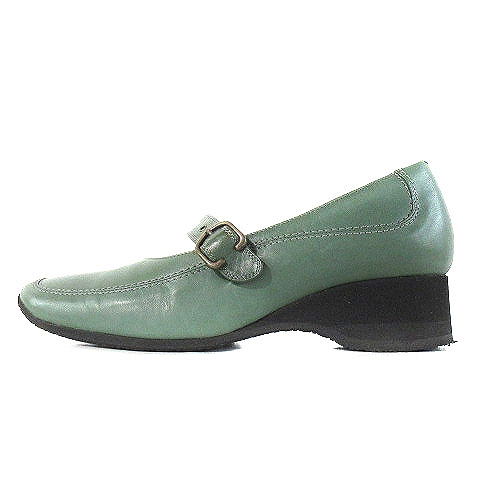 アシックス Asics ペダラ Pedala パンプス シューズ ウォーキング ストラップ レザー 本革 ローヒール スクエアトゥ Wpt271 緑 24 靴 レディース 0 ベクトルパーク