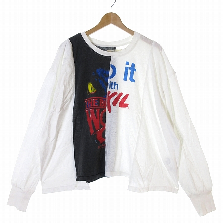 ナナナナサーカ 77circa Tシャツ カットソー 長袖 リメイク 再構築 プルオーバー プリント コットン 白 ホワイト 黒 ブラック トップス Ibs メンズ 0 ベクトルパーク ナナナナサーカ 77circa Tシャツ カットソー 長袖 リメイク 再構築 プルオーバー プリント コットン 白 ホワイト 黒 ブラック トップス Ibs メンズ 0 ベクトルパーク
