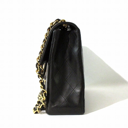 シャネル ウエストバッグ マトラッセ 3番台 ブラック エナメル シャネル CHANEL デカ マトラッセ 30 ココマーク ショルダー