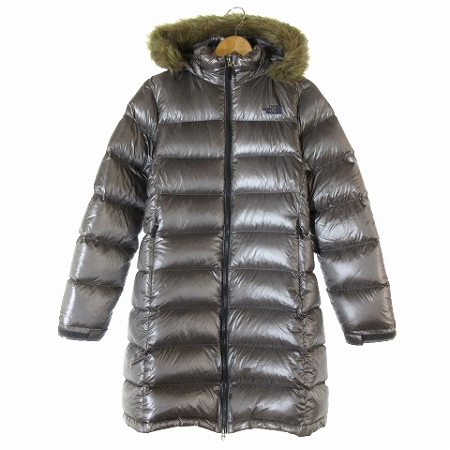 ザノースフェイス The North Face ダウン コート ロング Novelty Nuptse フード ファー 付き ジップアップ アウトドア ウエア ナイロン Ndw グレー M アウター レディース 0 ベクトルパーク