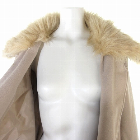 未使用品 リゼクシー Resexxy 19aw タグ付き コート ロング カシュクール ウエスト リボン フェイクファー 付き ピンク F アウター レディース 0 ベクトルパーク