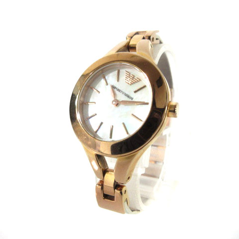 エンポリオアルマーニ Emporio Armani 腕時計 クオーツ 2針 アナログ 防水 シェル文字盤 Ar7354 ローズゴールド 白 ホワイト レディース 0 ベクトルパーク