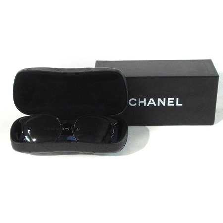 シャネル CHANEL サングラス アイウェア パール 装飾 セルフレーム 