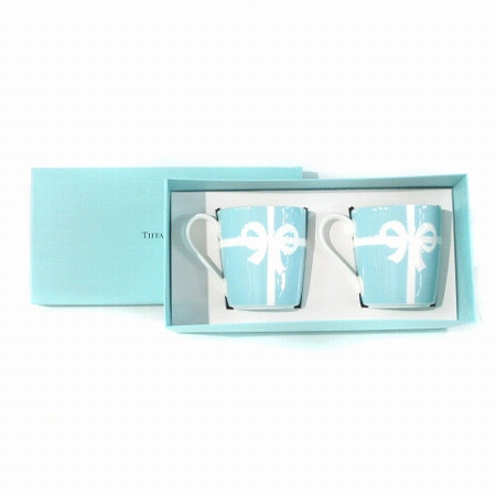 未使用品 ティファニー TIFFANY & CO. マグカップ ブルーリボン ボーン 