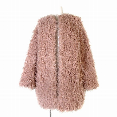 マウジー Moussy コート ノーカラー フェイクファー 0109ah30 5640 ピンク 1 アウター Vgpm レディース 0 ベクトルパーク