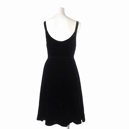 ジルスチュアート Jill Stuart ワンピース キャミワンピ ベルベット シルク ドット 膝丈 フレア チュール ノースリーブ 結婚式 パーティー 黒 Vgpm レディース 0 ベクトルパーク