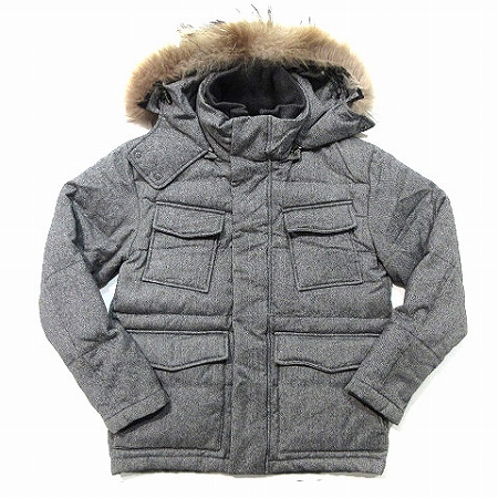 ポールスミス PAUL SMITH ダウンジャケット ウール ラクーン ファー  