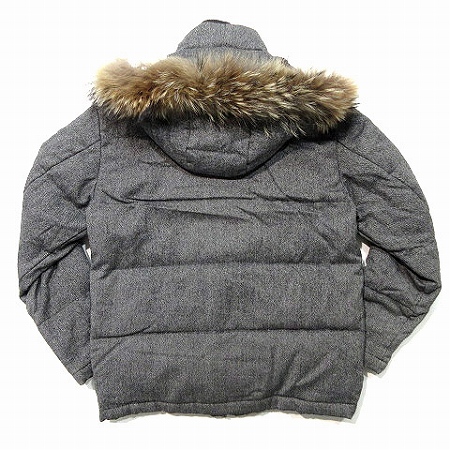 ポールスミス PAUL SMITH ダウンジャケット ウール ラクーン ファー  