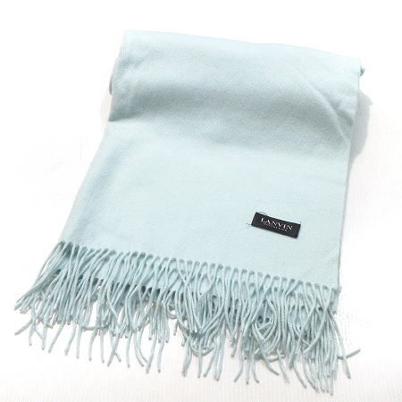ランバン Lanvin マフラー ストール フリンジ 水色 Ibs レディース 0 ベクトルパーク