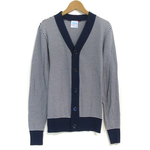 ルトロワ Letroyes カーディガン ニット 長袖 コットン ボーダー ネイビー 白 M トップス Ibs94 メンズ レディース 0 ベクトルパーク ルトロワ Letroyes カーディガン ニット 長袖 コットン ボーダー ネイビー 白 M トップス Ibs94 メンズ レディース 0 ベクトルパーク