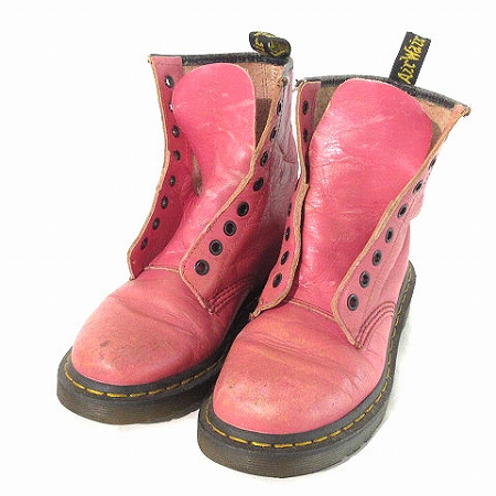 ドクターマーチン Dr Martens ホールブーツ ワーク ショート レザー 本革 レースアップ ピンク M L 1460 靴 メンズ 0 ベクトルパーク