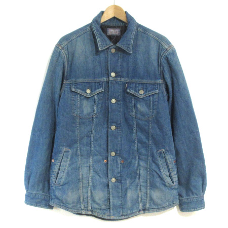 ブルーブルー Blue Blue カバーオール デニム ジャケット Gジャン Use加工 中綿 裏地 キルティング インディゴ ブルー M アウター Ibs94 メンズ 0 ベクトルパーク