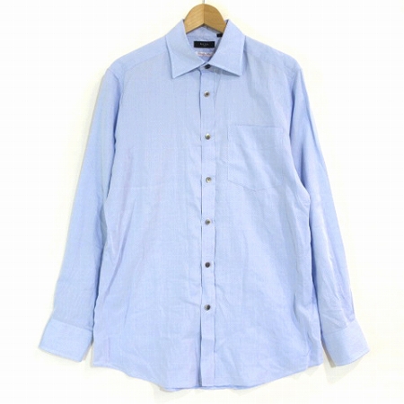 ポールスミス Paul Smith ドレス ワイ シャツ 長袖 総柄 コットン 青 ブルー L トップス Ibs94 メンズ 0 ベクトルパーク