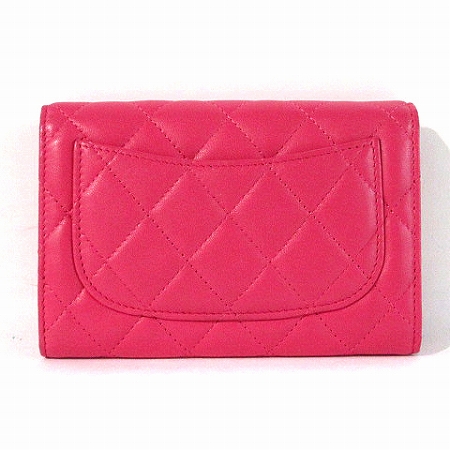 シャネル CHANEL 二つ折り 財布 マトラッセ ミディアム ラム レザー 