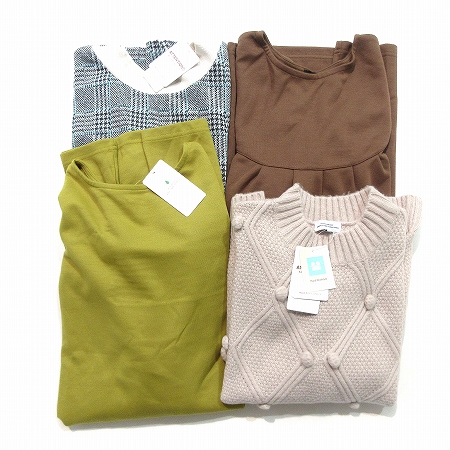 未使用品 グリーンレーベル Green Label タグ付き キッズ セット おまとめ 秋冬 4点 セーター ワンピース 長袖 女の子 ジュニア 155cm Ecr2 キッズ 0 ベクトルパーク