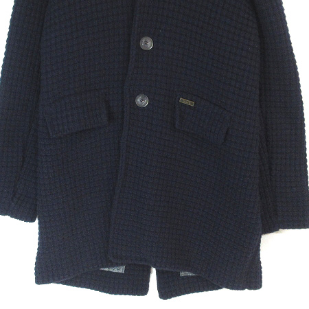 バーク Bark チェスター コート ニット ウール ネイビー M アウター Ecr2 メンズ 0 ベクトルパーク