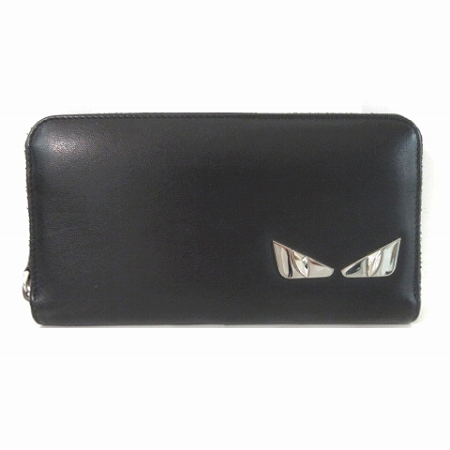 フェンディ FENDI 長財布 モンスター バグズアイ ラウンドファスナー  