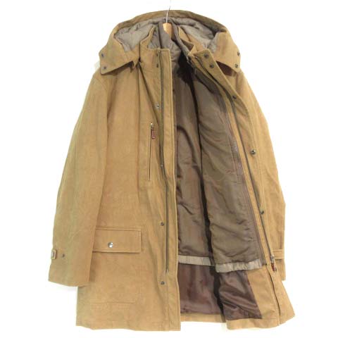 ポールスチュアート Paul Stuart コート ジャケット ジップアップ フード ライナー 付き フェイク レザー 茶 ブラウン Ll アウター Ecr3 メンズ 0 ベクトルパーク