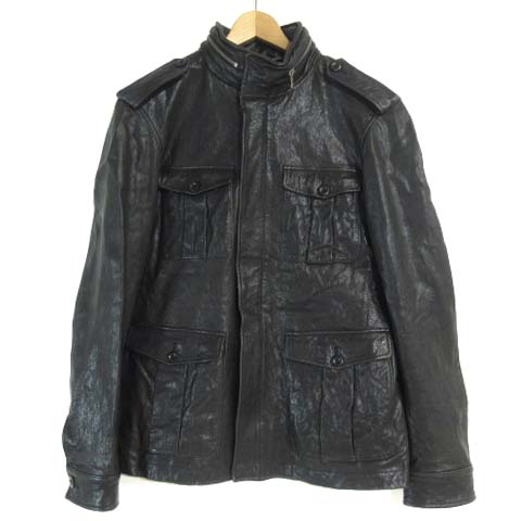 ポールスミス PAUL SMITH M-65 レザー ジャケット ミリタリー ラム 