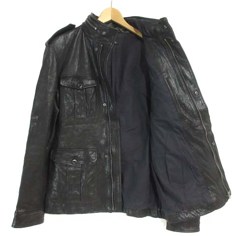 ポールスミス PAUL SMITH M-65 レザー ジャケット ミリタリー ラム