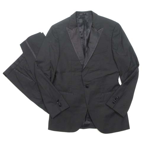 HUGO BOSS ヒューゴ ボス セットアップ スーツ ブラック ウール HUGO BOSS ヒューゴ ボス セットアップ スーツ ブラック ウール