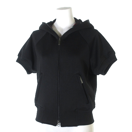 ワイスリー Y 3 パーカー ジャケット ジャージ 半袖 裏 3ストライプ 黒 ブラック S アウター レディース 0 ベクトルパーク