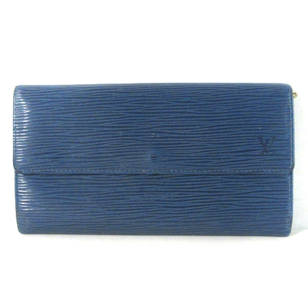 ルイヴィトン Louis Vuitton エピ ポルトフォイユサラ 長財布 二つ折り 旧型 レザー M603 青 ブルー メンズ レディース 0 ベクトルパーク