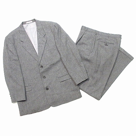 パパス Papas スーツ セットアップヘリンボーン ジャケット 3b 総裏 パンツ ロールアップ センタープレス グレー L Ibo9 メンズ 0 ベクトルパーク