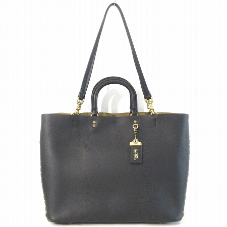 コーチ COACH トートバッグ レザー ローグ トート ウィズ ボーダー 