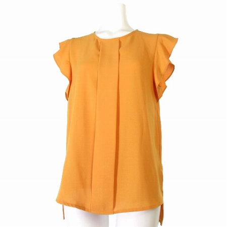 ザラウーマン Zara Woman シャツ ブラウス ノースリーブ フレアスリーブ プルオーバー オレンジ Xs トップス レディース 0 ベクトルパーク