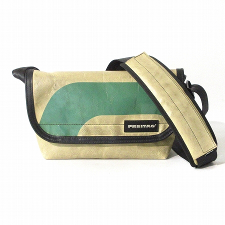 Freitag Shoulder Bag Messenger Rest Pad Recycled Materials Beige Green Mens  | eBay