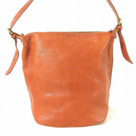 イルビゾンテ Il Bisonte ショルダーバッグ 斜めがけ バケツ レザー ロゴ刻印 男女兼用 茶 ブラウン 鞄 メンズ レディース 0 ベクトルパーク