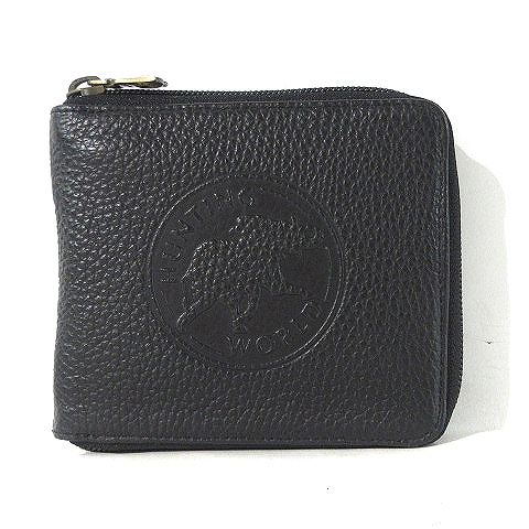 ハンティングワールド HUNTING WORLD 美品 財布 二つ折り ラウンド  