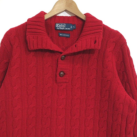 Polo Ralph Lauren レッド 長袖セーター　新品　XL　匿名配送 POLO RALPH LAUREN 赤札 ポロ ラルフローレン 長袖 ニット