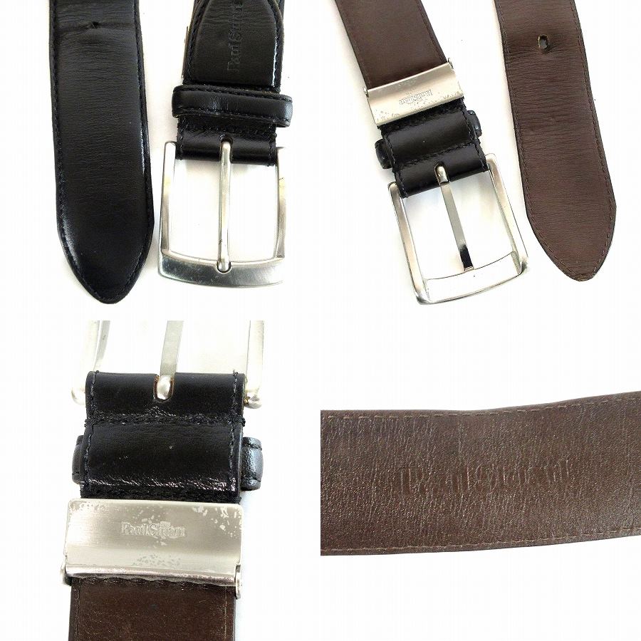 ポールスチュアート Paul Stuart ベルト レザー ロゴ刻印 茶 ブラウン メンズ 0 ベクトルパーク