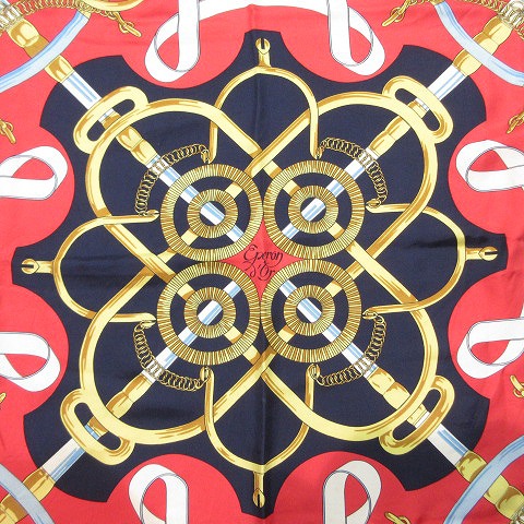 エルメス HERMES pellier ペリエ カレ90 スカーフ ベルト 大判 シルク