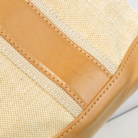 【美品】トリーバーチ エラ トートバッグ レザー×キャンバス ベージュ A4可 TORY BURCH トリーバーチ トートバッグ ELLA CANVAS TOTE エラ