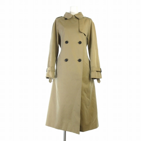 ナノユニバース Nano Universe トレンチコート ロング ベルト付き 無地 ベージュ 38 アウター レディース 0 ベクトルパーク