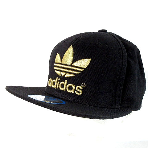 レア【新品】アディダス キャップ USA レディース ビッグトレフォイル 黒 adidas Originals アディダス オリジナルス アディカラー