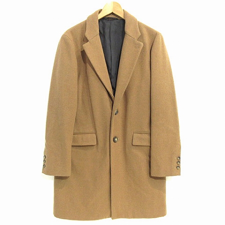 チャオパニック Ciaopanic 美品 チェスターコート ウール 2b 無地 ベージュ M アウター メンズ 0 ベクトルパーク