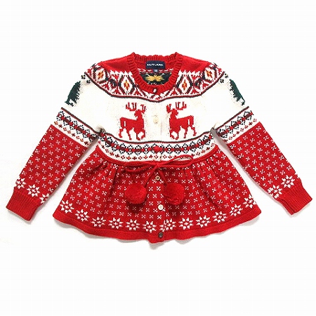 ラルフローレン RALPH LAUREN カーディガン 長袖 ノルディック柄  